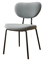 Стул DC-2309 (каркас черный тк.серый/ Velvet HLR-20)